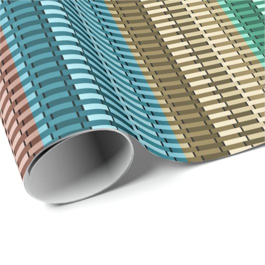 Blau Gelb Grün Rot Stilvoll Modernes Chic Muster Geschenkpapier (Rolleneckpunkt)