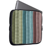 Blau Gelb Grün Rot Stilvoll Modernes Chic Muster Laptopschutzhülle (Vorne Rechts)