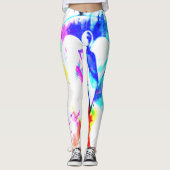 Blau-gelb-grün Splash lebhafte Farbtöne Leggings (Vorderseite)