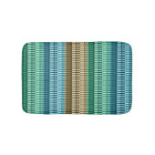 Blau-Gelb Grün Stilvoll Modernes Abstraktes Muster Badematte (Vorderseite)