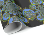 Blau-Gelb-Kaleidoskop Kunstdrucke Geschenkpapier (Rolleneckpunkt)