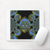Blau-Gelb-Kaleidoskop Kunstdrucke Mousepad (Mit Mouse)