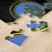 Blau-Gelb-Kaleidoskop Kunstdrucke Puzzle (Seite)