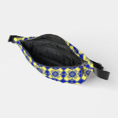 Blau Gelb Karo Argyle-Muster Bauchtasche (Offen)
