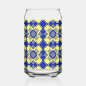 Blau Gelb Karo Argyle-Muster Dosenglas (Links)