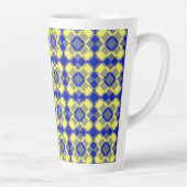 Blau Gelb Karo Argyle-Muster Milchtasse (Rechts)