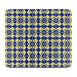 Blau Gelb Karo Argyle Muster Schneidebrett