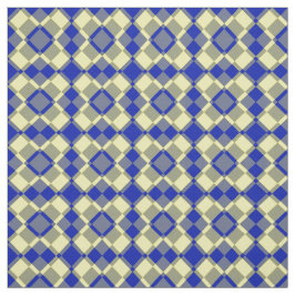Blau Gelb Karo Argyle-Muster Stoff