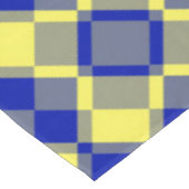 Blau Gelb Karo Argyle-Muster Tischdecke (Schrägansicht)
