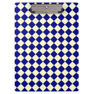 Blau Gelb Karo Diamantmuster  Klemmbrett