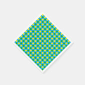 Blau-Gelb-Karo Kariertes Muster Serviette (Ecke)