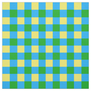 Blau-Gelb-Karo Kariertes Muster Stoff