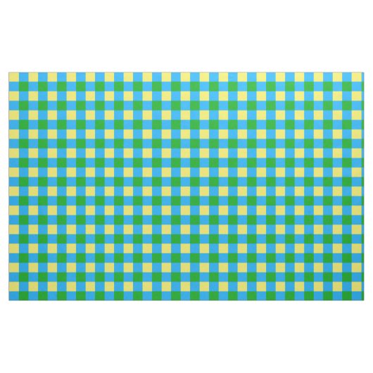 Blau-Gelb-Karo Kariertes Muster Stoff (Fat Quarter (45,7 x 55,9 cm))