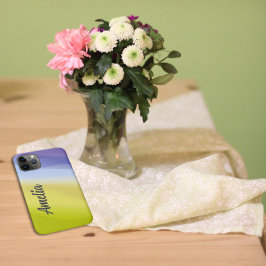 Blau gelb mit Namen Case-Mate iPhone Hülle