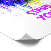 Blau & Gelb mit Text Poster - Löwenprint! (Ecke)