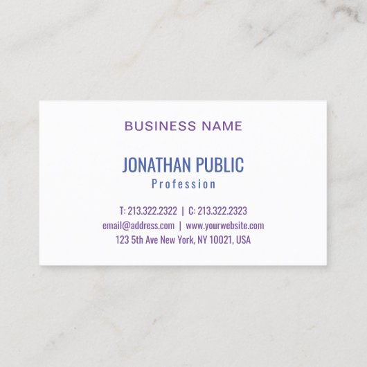 Blau Gelb Moderne Abstrakte Kunst Elegante Vorlage Visitenkarte (Rückseite)