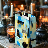 Blau & Gelb Moderne geometrische Stille Kunst Kleine Geschenktüte