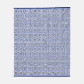 Blau-gelb-Muster im mediterranen Stil Fleecedecke (Vorderseite)