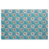 Blau-Gelb-Orange-Blume Muster Stoff (Yard (91,4 cm))