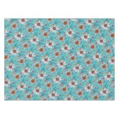 Blau-Gelb-Orange-Blume Muster Tischdecke (Vorderseite (Horizontal))