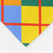 Blau-Gelb-Orange Fleecedecke (Ecke)