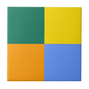 Blau-Gelb-Orange Fliese