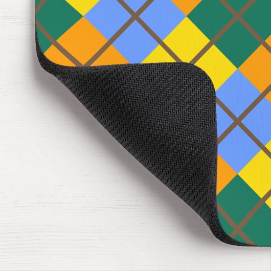 Blau-Gelb-Orange Mousepad (Ecke)