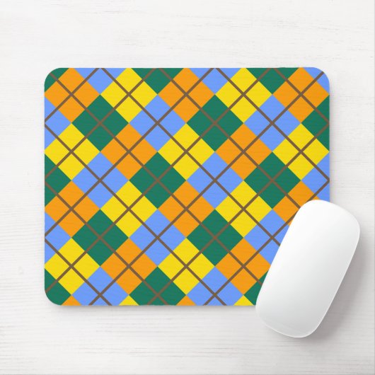 Blau-Gelb-Orange Mousepad (Mit Mouse)