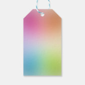 Blau-Gelb-Orange Rosa Lila farbig Geschenkanhänger (Rückseite)