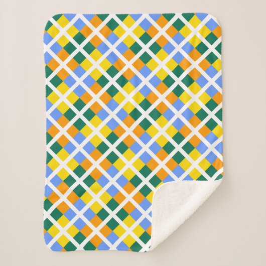 Blau-Gelb-Orange Sherpadecke (Vorderseite)