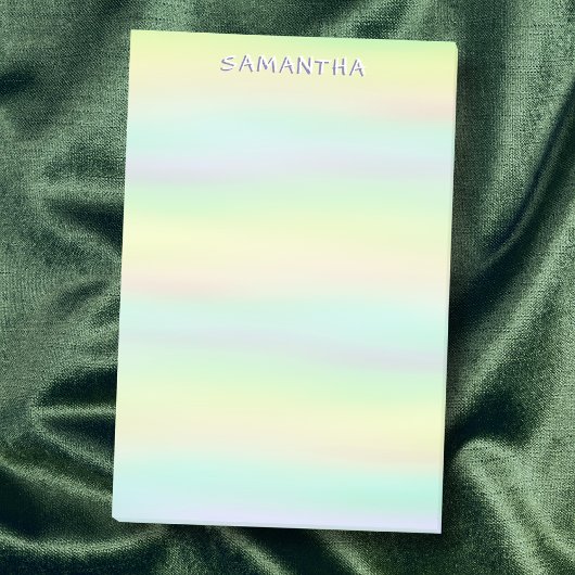 Blau-Gelb-Pastellfarben-individuelle Name Post-it Klebezettel