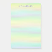 Blau-Gelb-Pastellfarben-individuelle Name Post-it Klebezettel (Vorderseite)