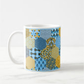 Blau-Gelb-Patchwork-Tasse Kaffeetasse (Links)