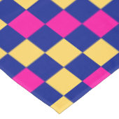 Blau Gelb Pink Karomuster Design  Tischdecke (Schrägansicht)