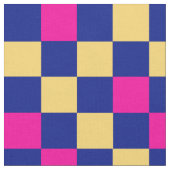 Blau Gelb Rosa Karomuster Design Stoff (Nahaufnahme)