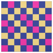Blau Gelb Rosa Karomuster Design Stoff (Muster)