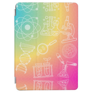 Blau, Gelb, Rosa und Wissenschaftsmuster iPad Air Hülle
