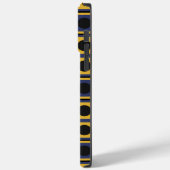 Blau-Gelb-Schwarz-Quadrat Circle Geometric Case-Mate iPhone Hülle (Rückseite / Links)