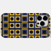 Blau-Gelb-Schwarz-Quadrat Circle Geometric Case-Mate iPhone Hülle (Rückseite (Horizontal))