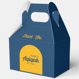 Blau Gelb Solid Color Schlicht, Aqiqah Baby Dusche Geschenkschachtel