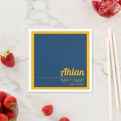 Blau Gelb Solid Color Schlicht, Aqiqah Baby Dusche Serviette (Beispiel)