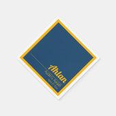 Blau Gelb Solid Color Schlicht, Aqiqah Baby Dusche Serviette (Ecke)