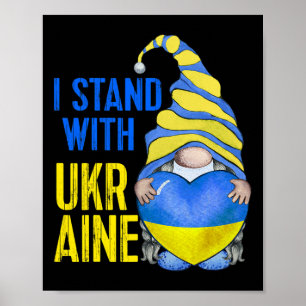 Blau Gelb Ukraine Garten Gnom Ukrainische Flagge T Poster
