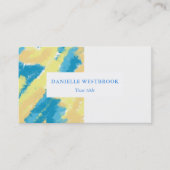 Blau, Gelb und Orange Sky Muster Visitenkarte (Vorderseite)