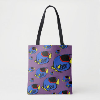 Blau, Gelb und Rot Tasche