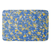Blau, Gelb und Weiß Badematte (Vorderseite)