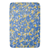 Blau, Gelb und Weiß Badematte (Vorderseite Vertikal)