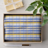 Blau, Gelb und Weiß Seidenpapier (Geschenk)
