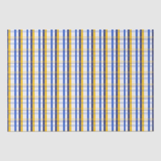 Blau, Gelb und Weiß Seidenpapier (Vorderseite)