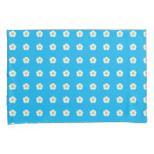 Blau-Gelb-Weiß-Buttercup-Blume Kissenbezug (Vorderseite-Rechts)